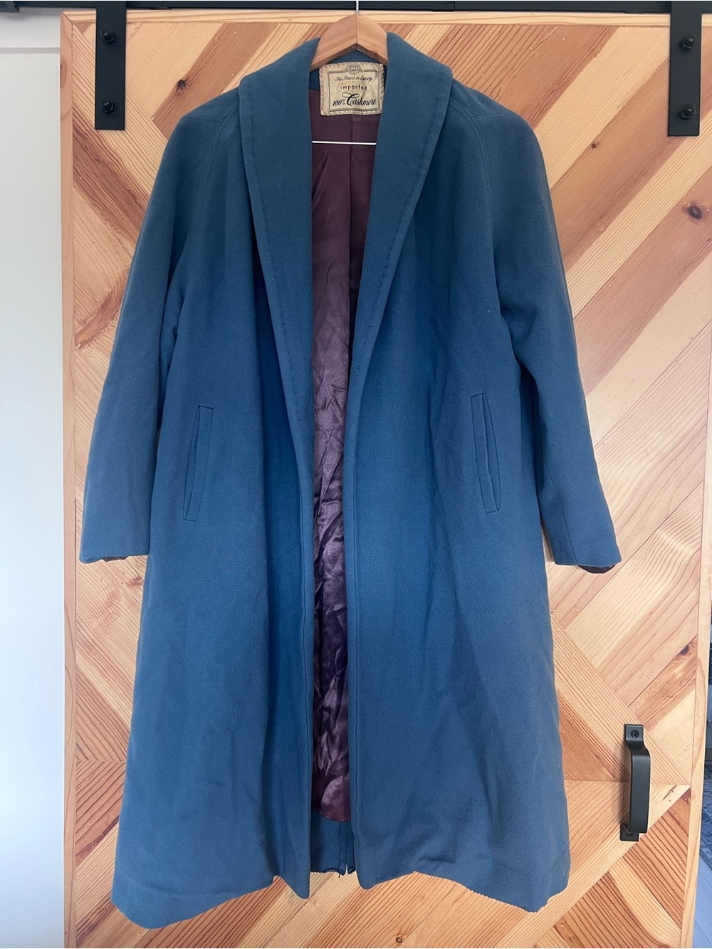 Vintage 1940s 100% Cashmere Blue House Coat